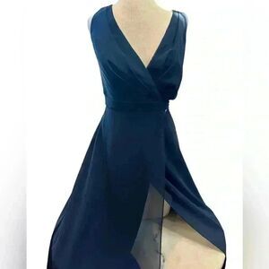 Jenny Packham Women's Navy Blue Tulip Wrap Maxi. Prom season is coming. NWT
